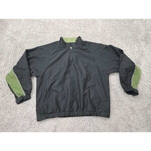 Bollé Golf Jacket Mens XL Black 1/4 Zip Green Mesh Panel Water Wind Resistant